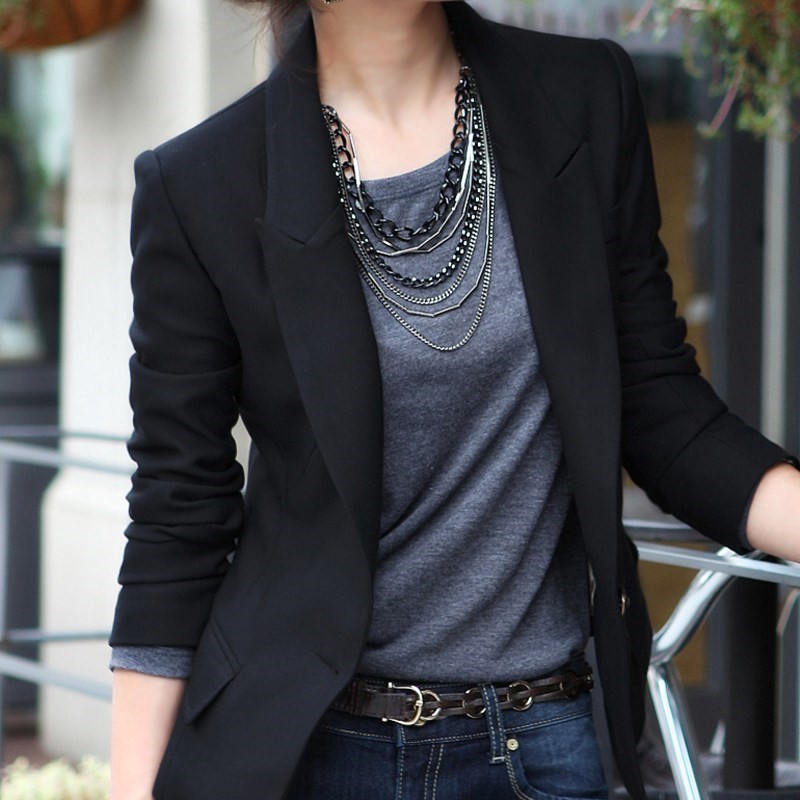 Suit Blazer For Women Cardigan Coat Autumn Ladies Jacket女-图1