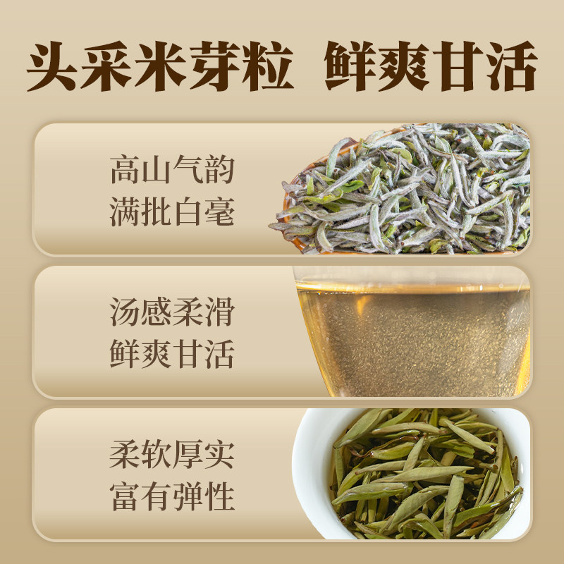 梅伯珍2025年传统白毫银针特级福鼎白茶新茶头春头采节日礼盒送礼,淘宝优惠券,粉丝福利购,淘宝优惠卷