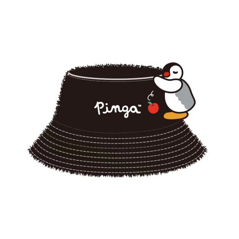 KKV官方Pingu立体公仔毛绒渔夫帽卡通户外出游男女时尚百搭帽子 - 图0