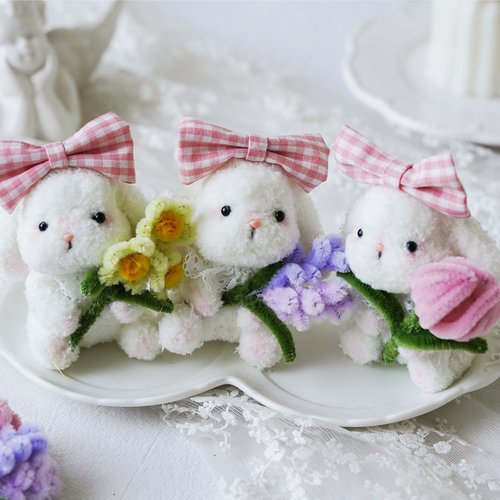 KKV正品小财柴手作DIY羊毛毡套装材料包手工戳戳乐解闷摆件挂件 - 图2