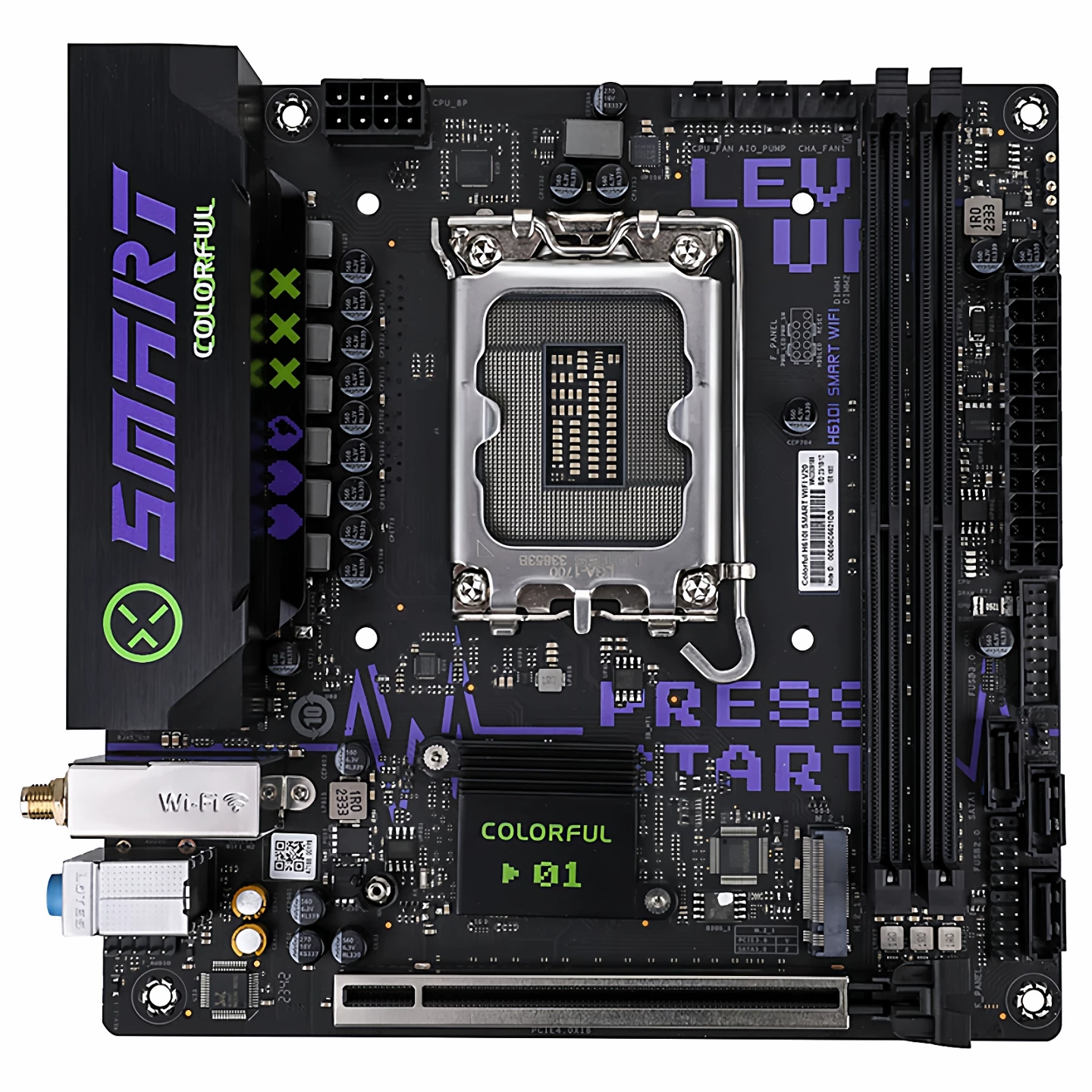 Цветная h610itx мини 12 поколение 17x17 настольный компьютер nas маленькая материнская плата CPU набор b760i