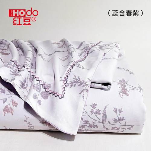 红豆莱赛尔天丝床单单件2025新款高端夏季凉感冰丝单人被单三件套 - 图0