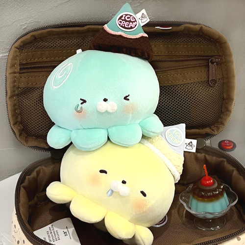 宇宙商店 10cm马卡龙冰激凌系列 章鱼玩偶包挂件毛绒公仔可爱玩具 - 图1