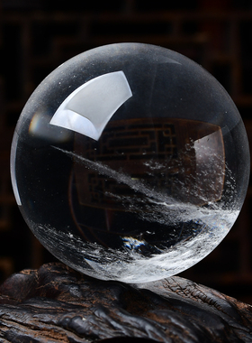 天然白水晶球圆球家居办公客厅卧室天然水晶原石手工打磨水晶摆件