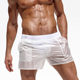 Sexy transparent shorts for men, beach shorts without lining, personalized and tempting transparent swimming trunks, breathable, thin, fashionable nightclub