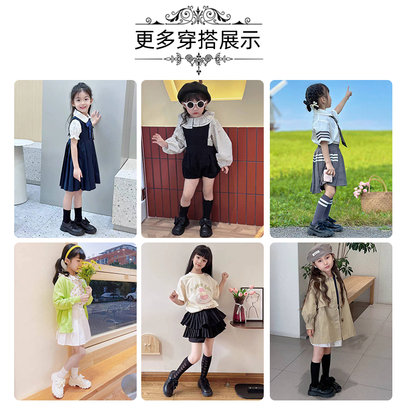 红蜻蜓真皮女童鞋子儿童小皮鞋2025新款公主女孩春秋黑色乐福洋气