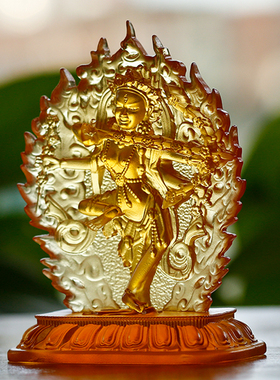 古法琉璃作明佛母像摆件