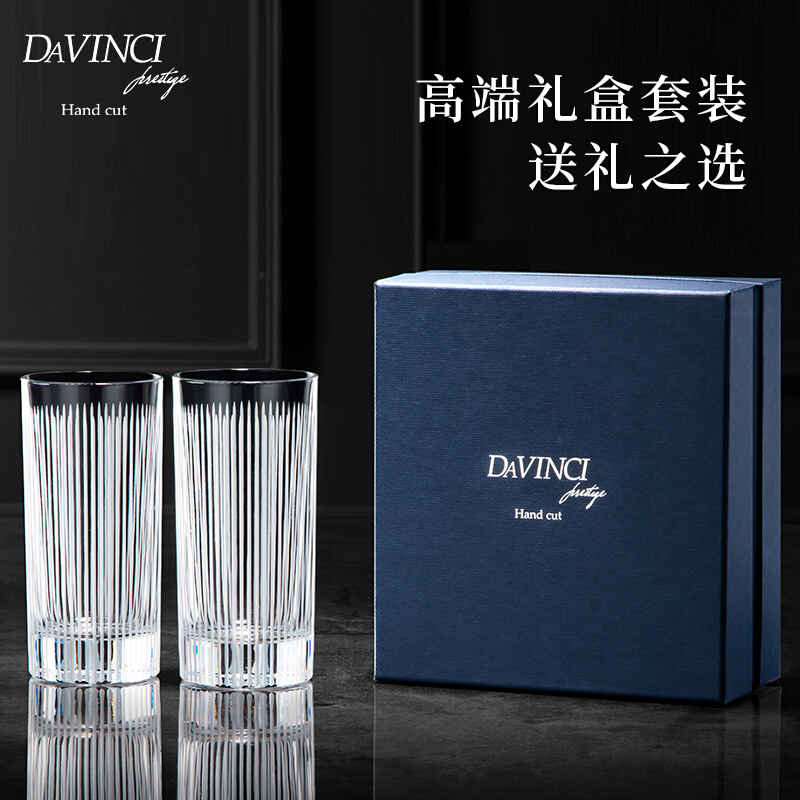 davinci进口大容量水晶玻璃水杯高颜值果汁杯家用套装透明花茶杯 - 图0