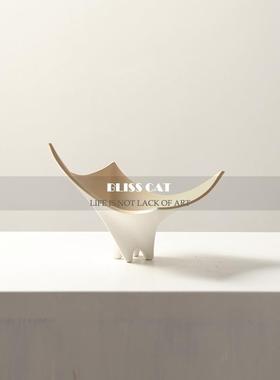 现代简约几何陶瓷果盘客厅餐桌茶几设计师软装创意艺术置物盘摆件