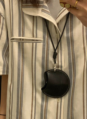 挂脖磁吸皮革墨镜夹项链女眼镜夹挂绳脖子衣服装饰挂链毛衣链便携