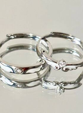 夜光天使之翼情侣对戒发光