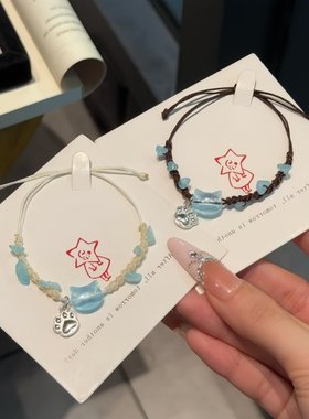 碎石猫咪手链ins风轻奢高颜值