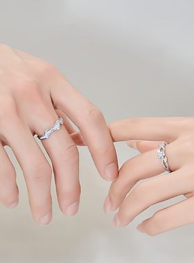 夜光荧光勿忘我情侣对戒礼盒