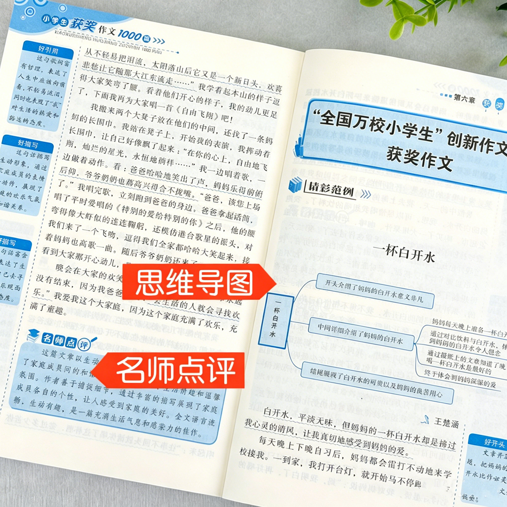 作文素材中小学生获奖分类优秀满分话题考场作文1000篇(双色版)小学生作文大全年级三四五六年级作文中学生初中七八年级中高考素材