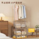 Movable floor-standing bedroom coat rack