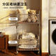 High-looking layered storage trolley dirty clothes basket