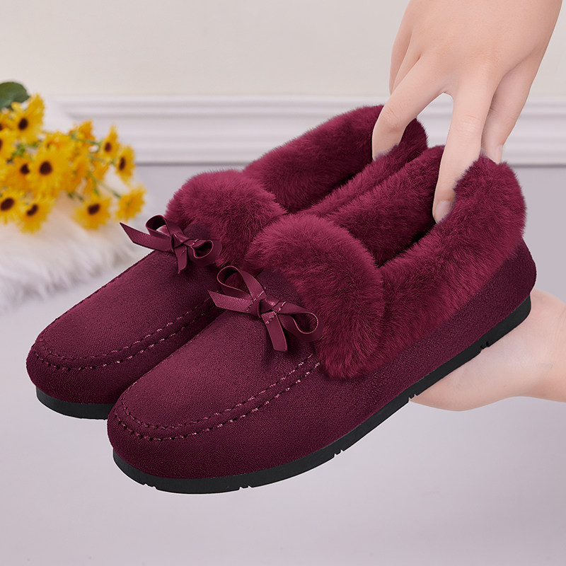 豆豆鞋女冬加绒保暖老北京布鞋软底一脚蹬防滑时尚懒人新款毛毛鞋,淘宝优惠券,粉丝福利购,淘宝优惠卷