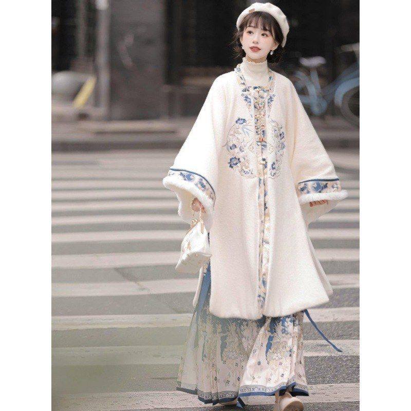 新款【绒绒】原创明制改良汉服女方领对襟衫披袄妆花马面裙日常款,淘宝优惠券,粉丝福利购,淘宝优惠卷