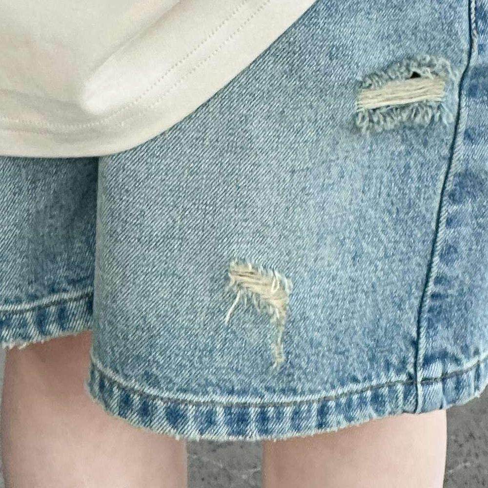 女童裤子中大童夏装新款宽松牛仔短裤潮牌童装小女孩洋派五分裤子,淘宝优惠券,粉丝福利购,淘宝优惠卷