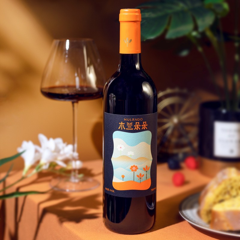 木兰朵朵半干红葡萄酒宁夏贺兰山东麓赤霞珠红酒整箱装官方正品