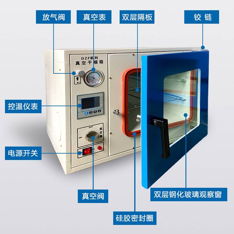 电热恒温真空干燥箱实验室抽气烘干机干燥机烘箱DZF-6020 6050B-图1