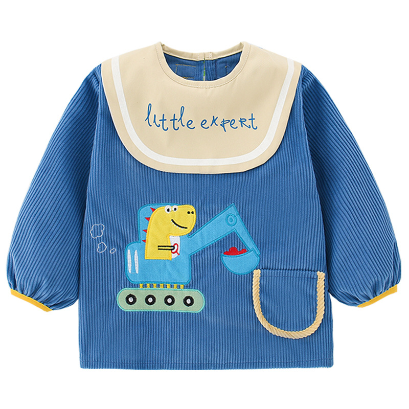Baby smock, boy's protective clothing, children's waterproof protective clothing, eating bib, rice pocket, reverse coat, foreign style reverse dressing