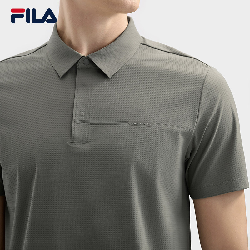 FILA 斐乐官方男子针织短袖POLO衫2025夏季新款休闲凉感防晒上衣,淘宝优惠券,粉丝福利购,淘宝优惠卷