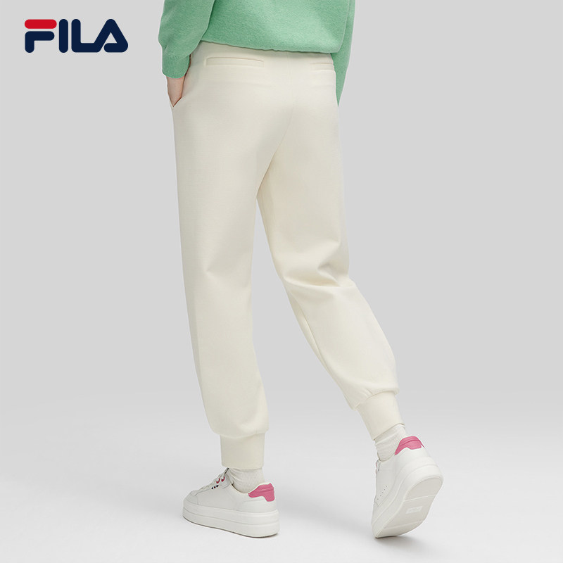 FILA Emerald斐乐女士针织长裤2024春新款时尚简约舒适收口休闲裤,淘宝优惠券,粉丝福利购,淘宝优惠卷