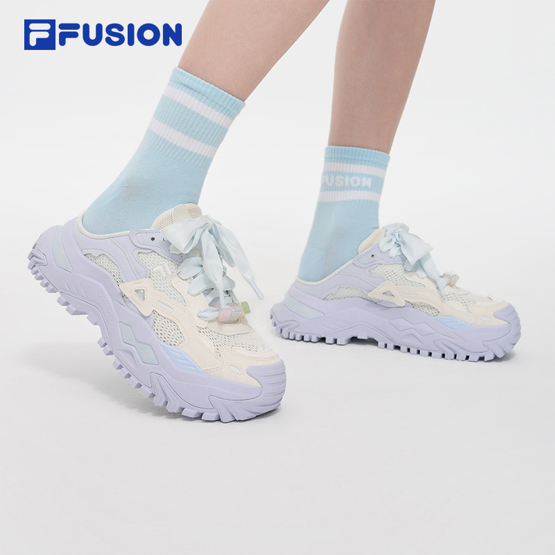 FILA FUSION斐乐潮牌女鞋硬糖穆勒厚底老爹鞋2024夏季新款休闲鞋 - 图3