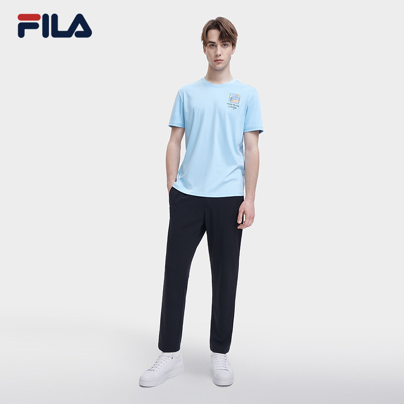 FILA斐乐官方男士短袖T恤夏季时尚休闲针织运动上衣运动圆领半袖,淘宝优惠券,粉丝福利购,淘宝优惠卷