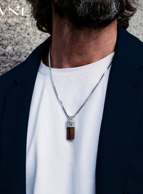 AWNL霖奈旺运红铁虎项链