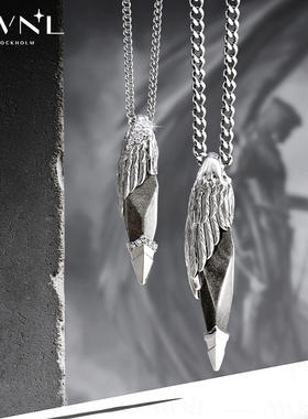 AWNL霖奈天然银耀石情侣项链女款