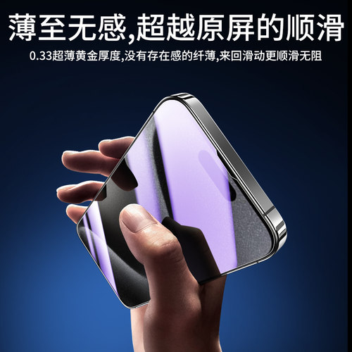 适用苹果15pro钢化膜iPhone14/11Promax手机膜13/12mini防窥xr/xsmax全屏ip8/7plus贴膜X防摔SE3/2高清6S保护 - 图2