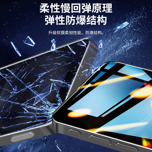 适用苹果16手机膜防偷窥保护隐私苹果16e无白边钢化水凝膜屏保iphone16promax护眼防窥膜全屏覆盖超清软膜pro - 图3