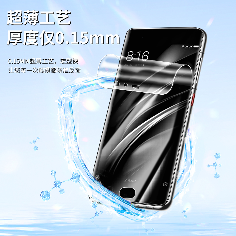 适用小米6水凝膜抗指纹高清全身mi6x手机膜全包边纳米xiaomi6钢化膜抗摔防爆全屏全覆盖保护无白边软膜抗蓝光 - 图0