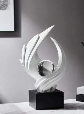 风盛水气无障碍高端客厅装饰酒柜电视柜入口大厅高端艺术家居软装