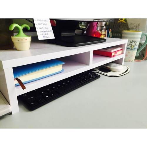 包邮液晶电脑显示器双层桌面增高托架底座支架键盘置物收纳木架子 - 图1