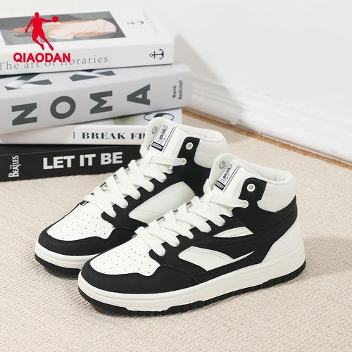 乔丹女鞋高帮板鞋女款2025新款秋季高级感小白鞋厚底休闲运动鞋子 - 图0