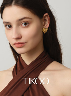 TIKOO爱心耳钉女设计师高级耳饰