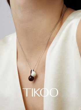 TIKOO珐琅吊坠项链女款叠戴甜酷轻奢小众高级感多巴胺新款配饰品