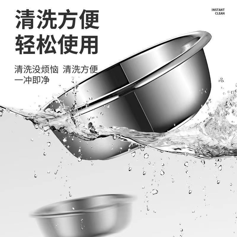 不锈钢和面盆商用大号家用厨房洗菜盆加大汤锅火锅盆发面揉面 - 图1