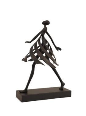 新中式复古简约金属人物摆件办公室卧室客厅书房茶几桌面家居装饰