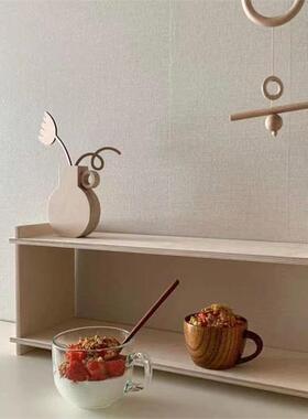 ins北欧风原木素胚创意花瓶覆古小干花民宿装饰花瓶软装拍照道具