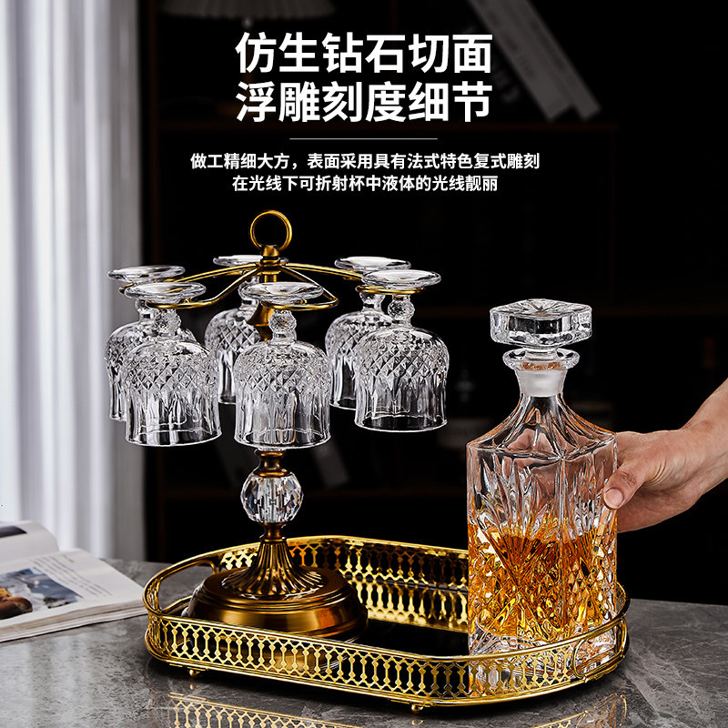 欧式圆形镜面托盘杯架套装多功能放杯子收纳杯子摆件,淘宝优惠券,粉丝福利购,淘宝优惠卷