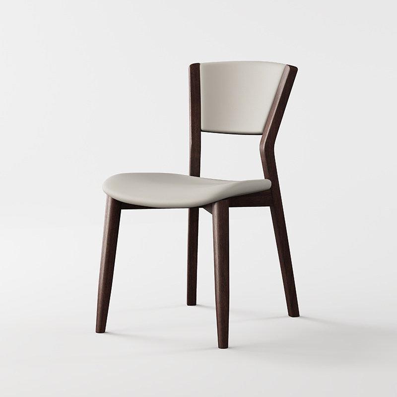 北欧实木餐椅家用小户型新款深胡桃极简现代舒适休闲软包靠背椅子,淘宝优惠券,粉丝福利购,淘宝优惠卷