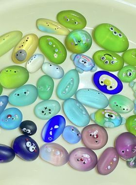 可爱卡通宠物小石头随心配创意儿童桌面摆件玩具可以养的宠物石头