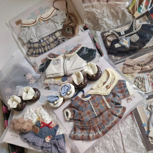 20cm棉花娃娃衣服可爱公仔玩偶换装无属性套装毛绒玩具生日礼物 - 图3