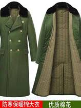 Xinjiang old military cotton green great clothes military cotton large clothes mens winter thickened Long-style green Northeastern labor security Anti-cold