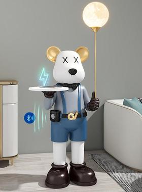 客厅暴力熊落地摆件家居装饰品沙发地台电视柜旁托盘公仔卡通礼品