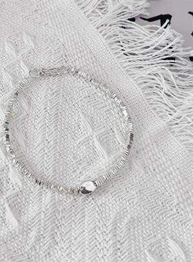 ESEELMI 通体S925碎银子猫咪手链女轻奢小众精致闺蜜礼物手饰